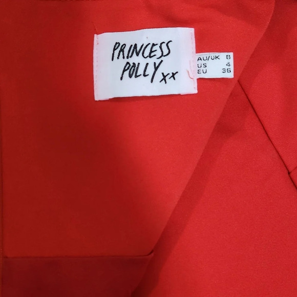 Princess Polly Red Lillie Balloon Sleeve Mini Dress - Picture 6 of 9